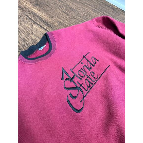 Florida State Vintage Red Crewneck Sweatshirt Mens Large - Picture 1 of 4